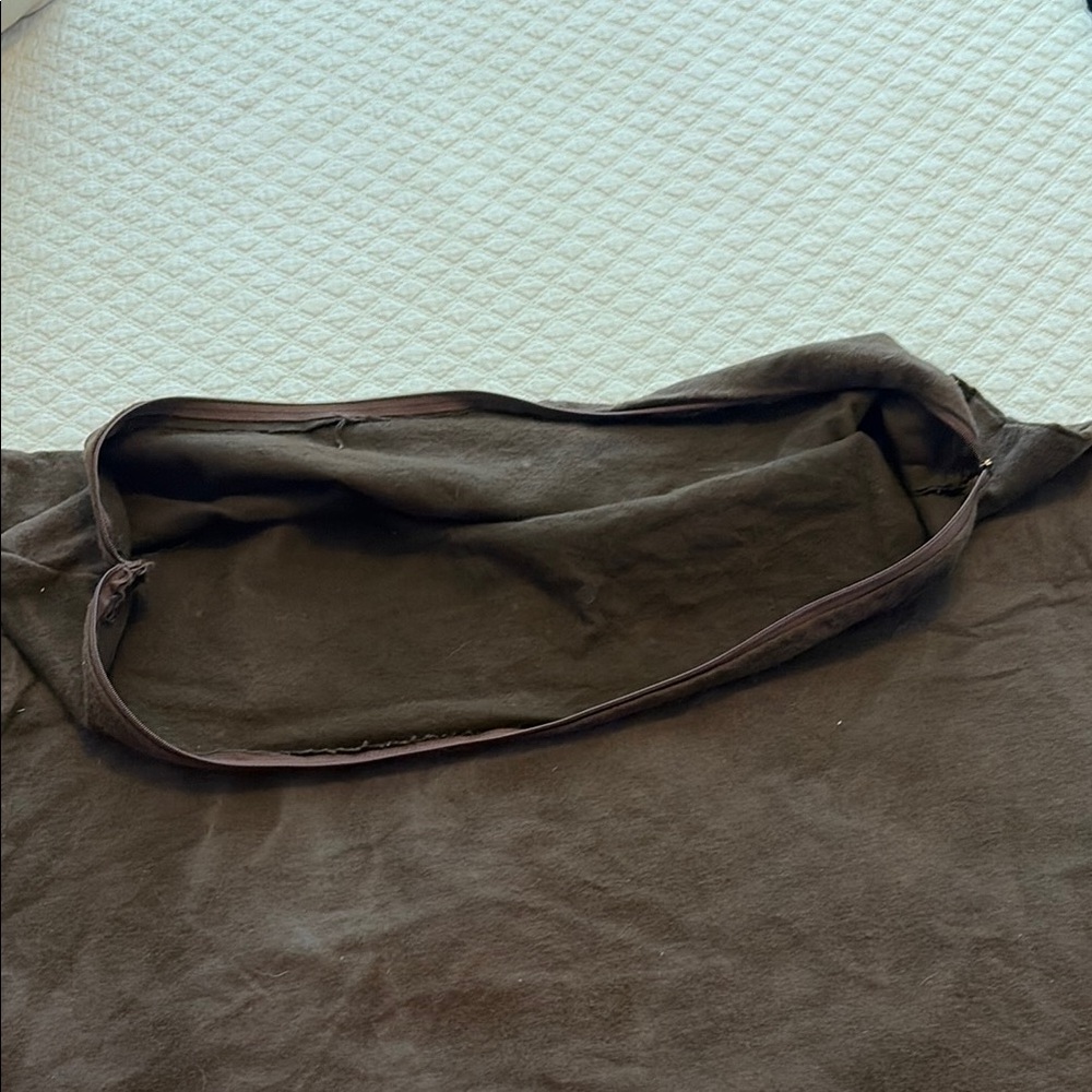 Neiman Marcus Pacific Silvercloth Dark Brown silver/silver plate 3 zipper bags - Picture 12 of 13
